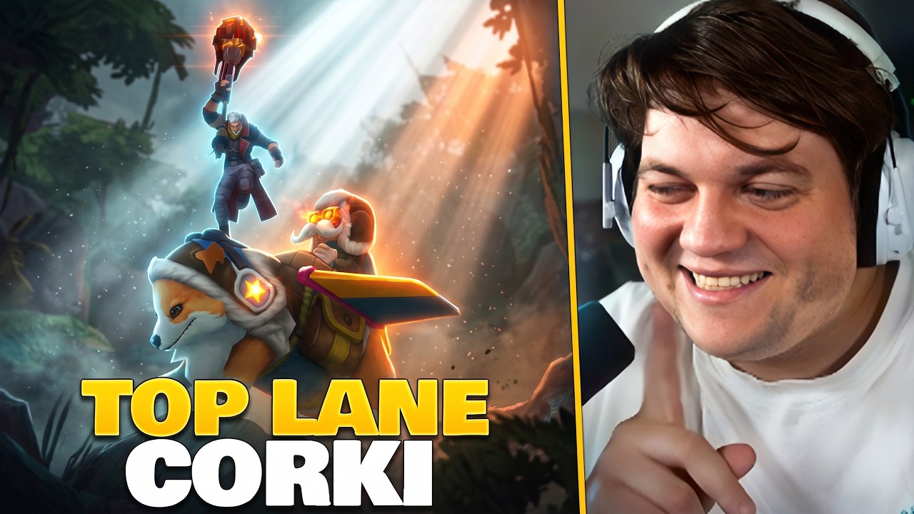Corki Top Lane im Challenger Game mit Pro Player background