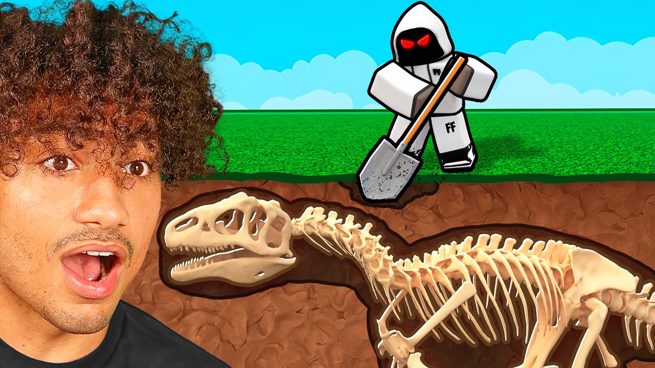 ROBLOX DIG FOR DINOSAURS.. background