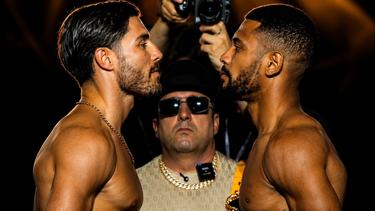 Anthony Joshua vs Kristian Prenga FULL UNDERCARD WEIGH IN - Josh Kelly vs Caoimhín Agyarko backdrop