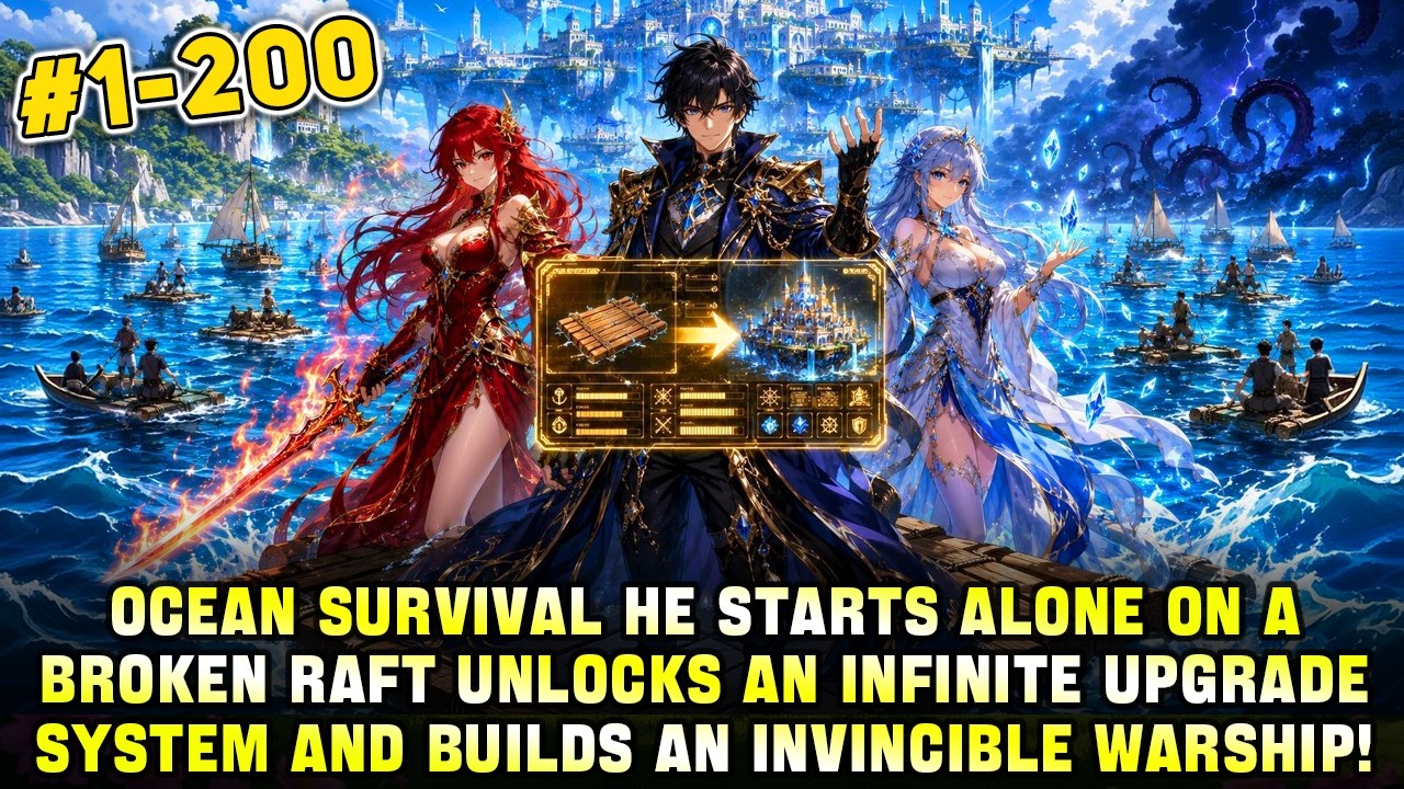 Ocean Survival: Boy Unlocks an Unlimited Upgrade System and Builds an Ocean Empire From a Tiny Raft! background