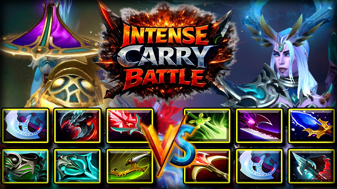 INTENSE CARRY BATTLE - Annoying Army GOD Phantom Lancer Vs. Insane Frost Arrow Drow Ranger Dota 2 backdrop