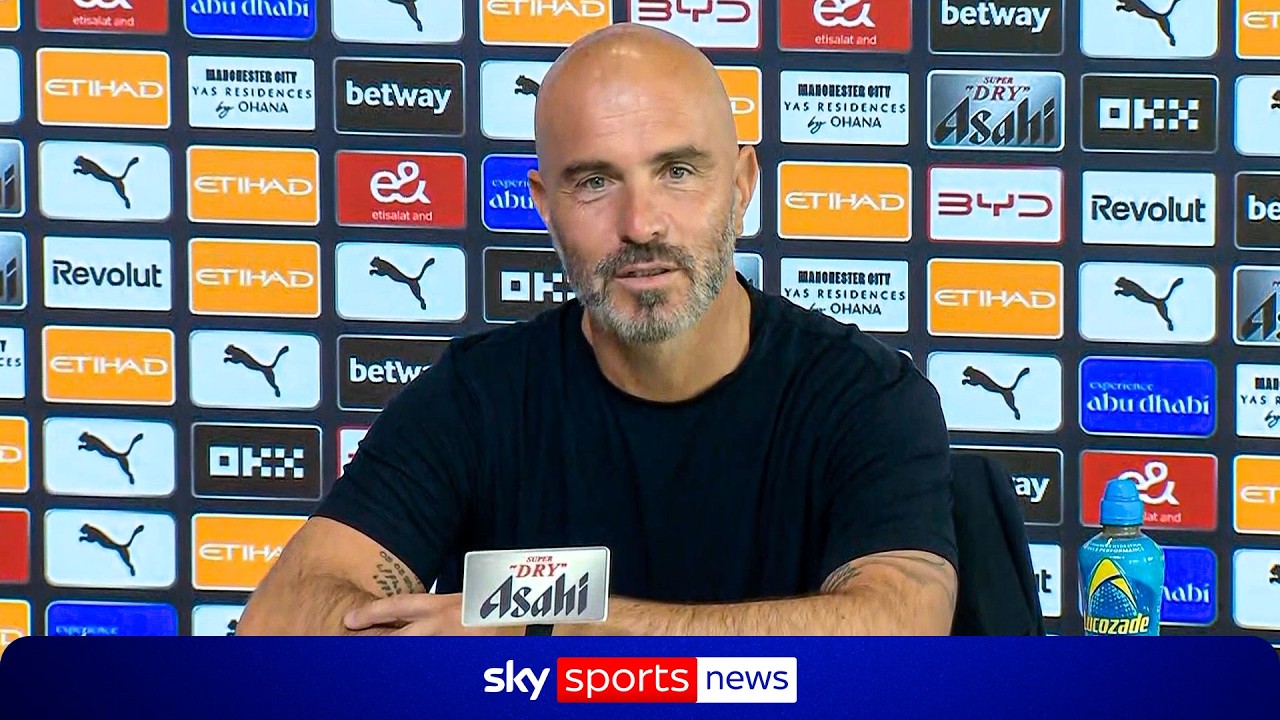 Enzo Maresca FULL first press conference after joining Manchester City background