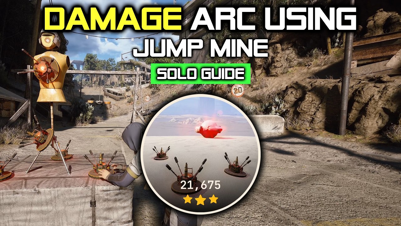 21k+ Solo Damage ARC using Jump Mine Trials Guide in ARC Raiders background