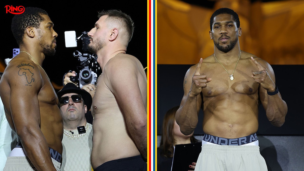 Anthony Joshua IN TOP SHAPE Ahead Of Prenga Clash | WEIGH-IN backdrop