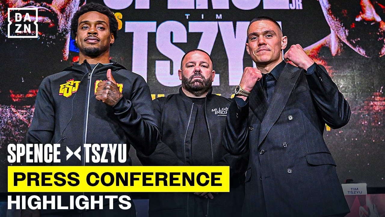 "Punch Him As Hard As I Can!" Errol Spence Jr. vs. Tim Tszyu | Press Conference Highlights background