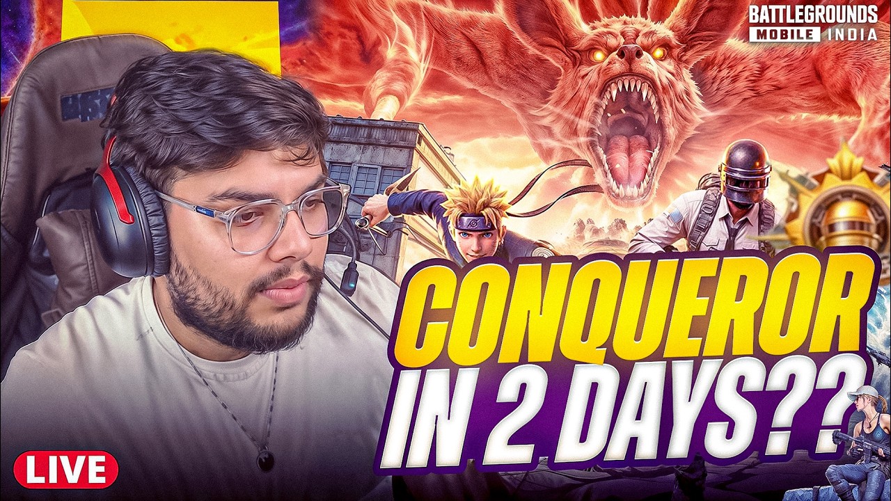 CONQUEROR IN 2 DAYS POSSIBLE !! | JDisLIVE | #bgmi #JDvsALL background