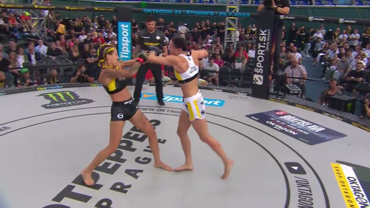 Intense Czech Slovak Women MMA Match background