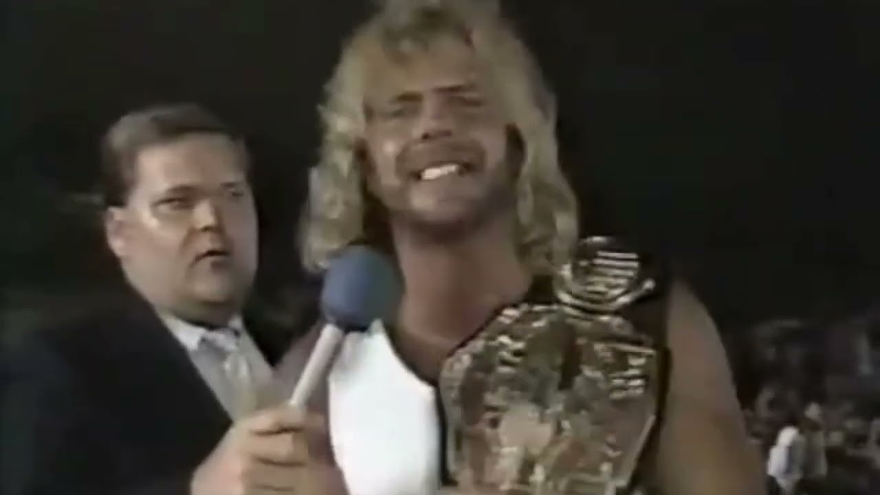 Lex Luger vs Michael Hayes Feud. NWA 1989 background