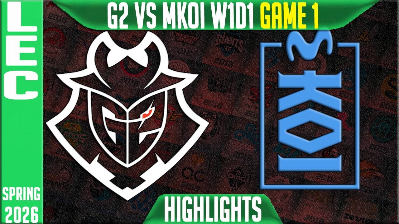 G2 vs MKOI Highlights Game 1 | LEC Summer 2026 W1D1 | G2 Esports vs Movistar KOI G1 backdrop