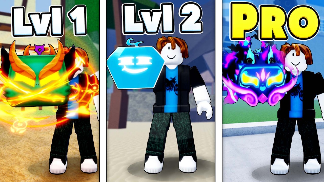 Noob To PRO But MY FRUIT CHANGES EVERY KILL In Blox Fruits (Roblox) background