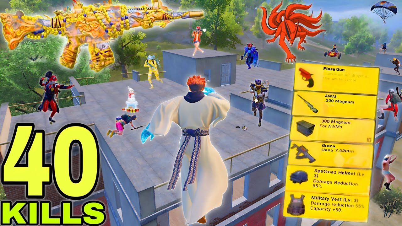 40KILLS!!😱 IN 1 MATCHES NEW APARTMENTS RECORD😍SUKUNA GAMEPLAY🔥 PUBG Mobile - BGMI backdrop