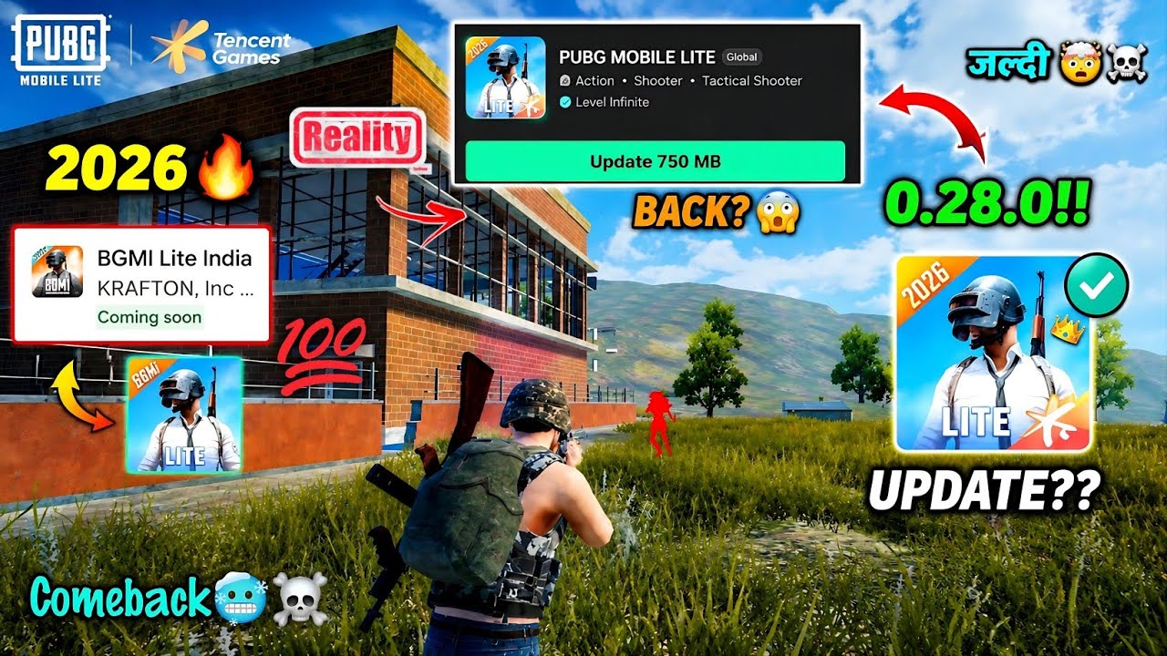 😨Reality!! PUBG Lite Old Back? Tencent Update!🥶 2026 | Pubg/BGMi Lite Comeback!😍 Update 2026 🔥 background