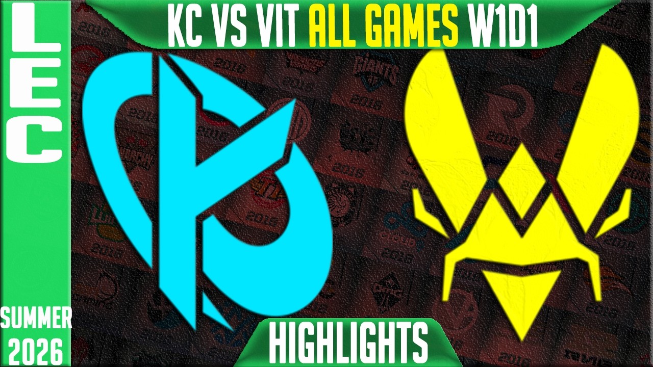 KC vs VIT Highlights ALL GAMES | LEC Summer 2026 W1D1 | Karmine Corp vs Team Vitality background