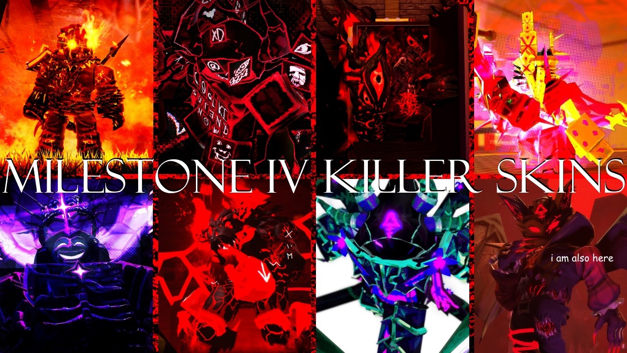 Winning with all Milestone IV killer skins (Azure Update) | Roblox Forsaken background