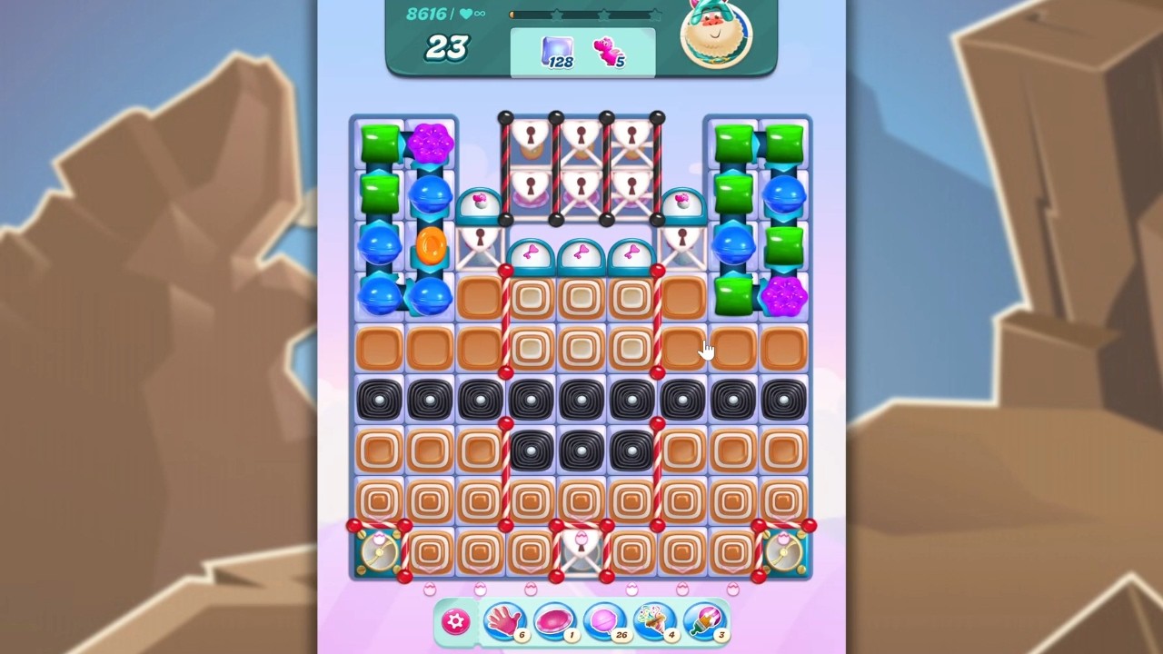 Candy Crush Saga LEVEL 8616 NO BOOSTERS (new version)🐟☑️ background