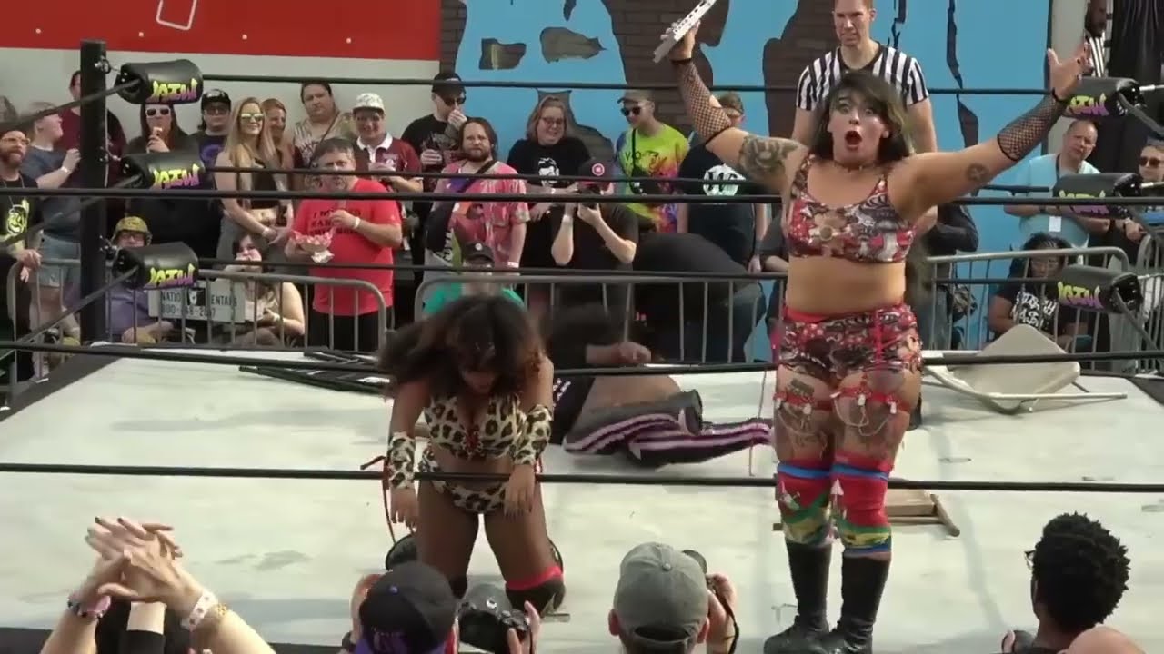 Joseline Navarro VS. Nat Castle VS. Gabby Forza VS. Katie Arqutte - Absolute Intense Wrestling background