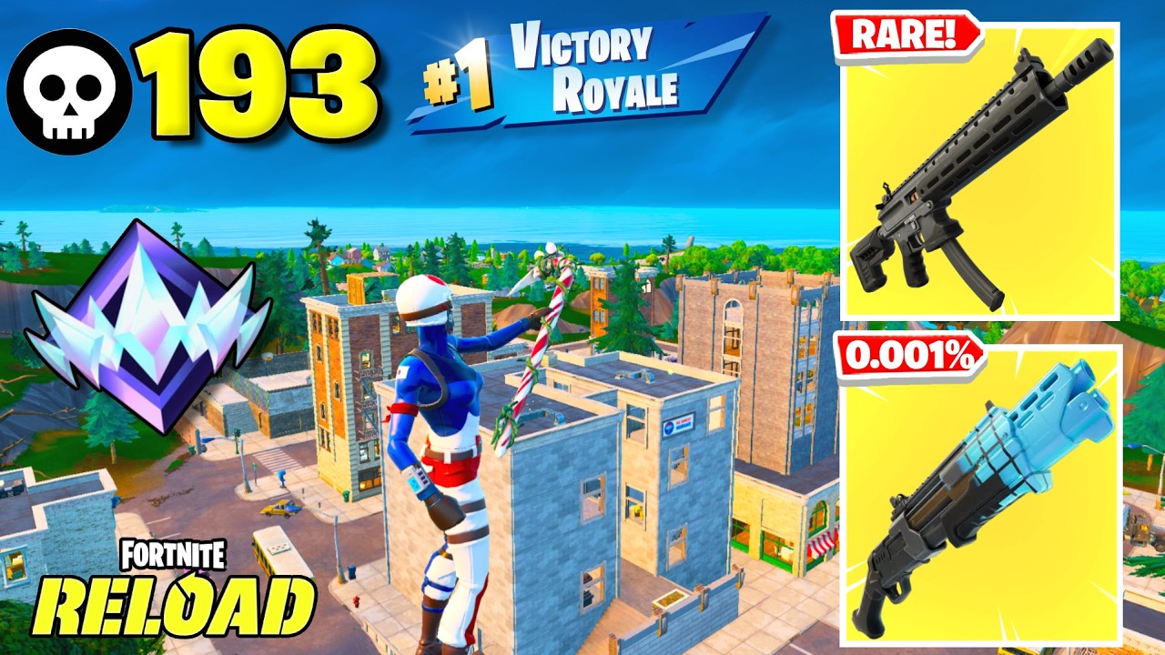 193 Elimination "RANKED RELOAD” Gameplay Wins (Fortnite Chapter 7 PS5 Controller) background