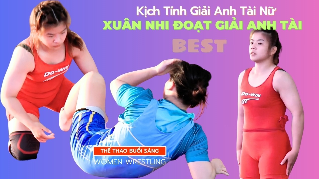 Cô Gái Huế XUÂN NHI Xuất Sắc Đoạt Giải Anh Tài Nữ. p3. hội Thư Cưu 2026. Women's Wrestling background