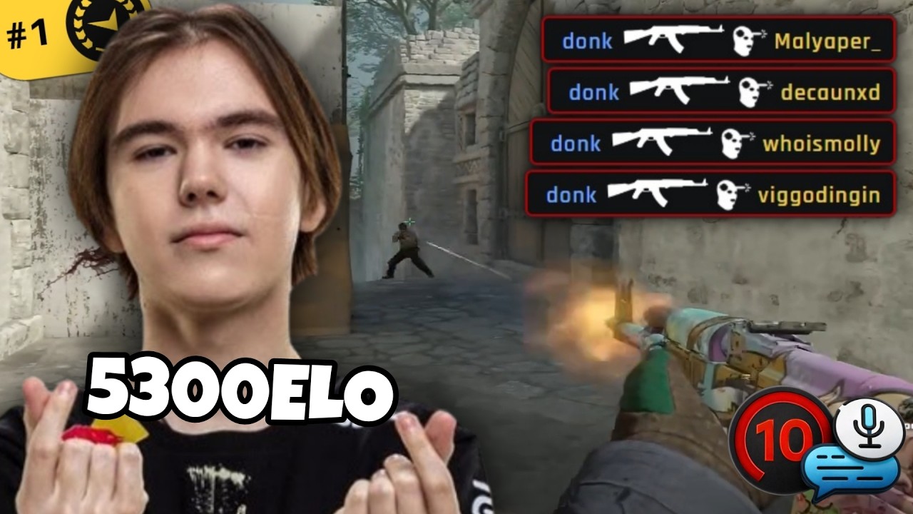 donk BREAKS 5300+ ELO with a 40K DOMINATION | CS2 Highlights background