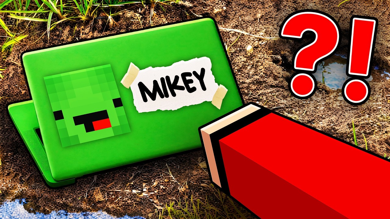 JJ Found Mikey’s Secret LAPTOP in Minecraft (Maizen) background