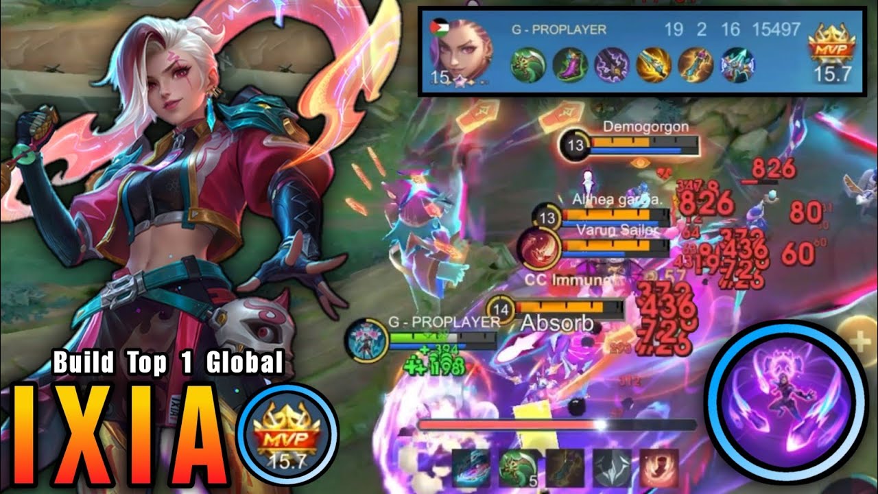 Legendary Ixia Insane 19 Kills & 16 Assist!! - Build Top 1 Global Ixia ~ MLBB background