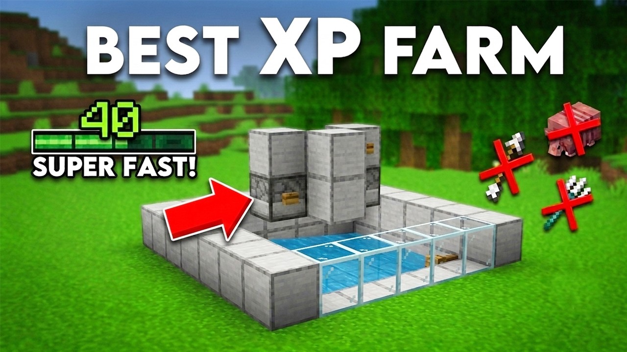 EASY XP FARM Tutorial Minecraft Bedrock 26.3+/26.2! background