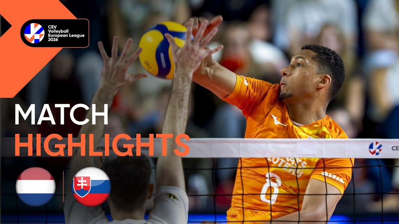 Highlights | The Netherlands vs. Slovakia | CEV Volleyball European League 2026 | Men backdrop