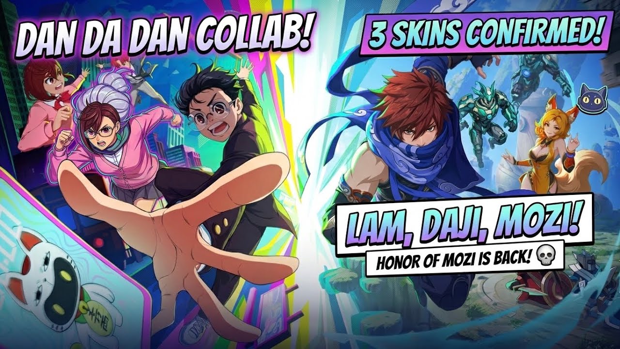 HoK x DanDaDan Collab Revealed! Free Momo Skin, Okarun Lam & Evil Eye Mozi! backdrop