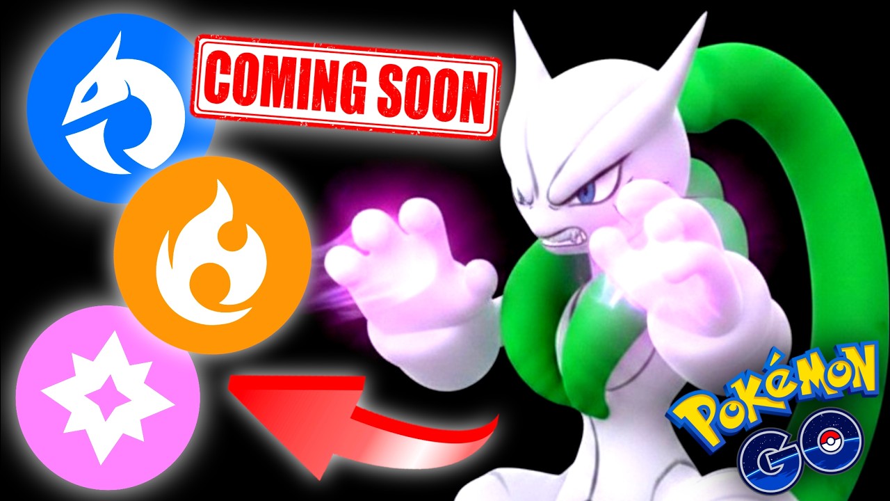 *MEGA MEWTWO X 3 CHARGE MOVE FOR ALL MEGAS LEAKED WHATS GOING ON?* Pokemon GO news backdrop