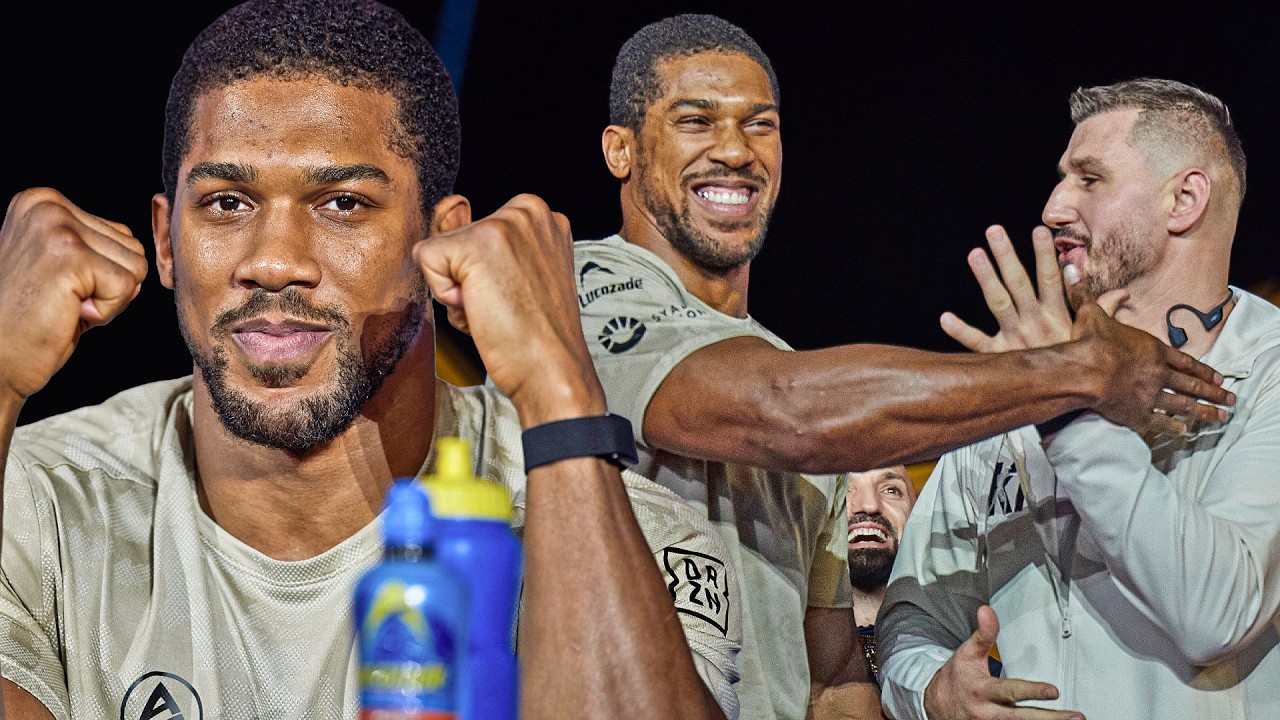 HIGHLIGHTS • Anthony Joshua vs. Kristian Prenga • FINAL PRESS CONFERENCE | Matchroom Boxing backdrop