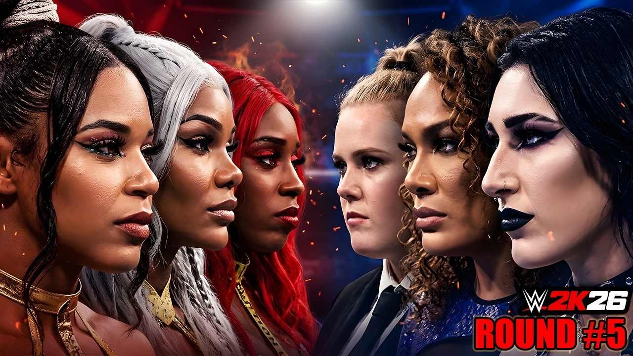 Team Bianca The EST Squad vs Thea Rhe Ripley The Powerhouse 🔥 WWE 2K26 3v3 Tournament | Round 5 backdrop