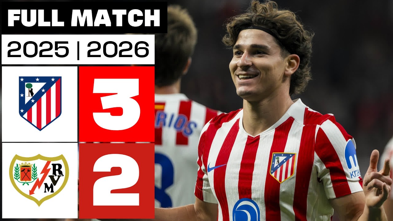 Atlético de Madrid 3 - 2 Rayo Vallecano 2025/26 PARTIDO COMPLETO backdrop