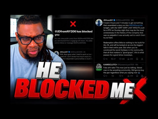 He Blocked Me?! Stop Watching AEW Response background