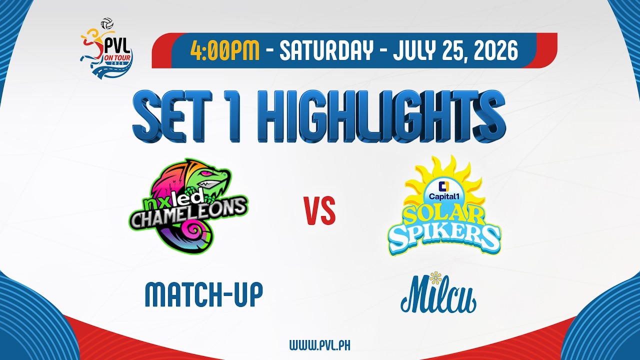 Nxled Chameleons vs. Capital1 Solar Spikers - 1st Set Highlights background