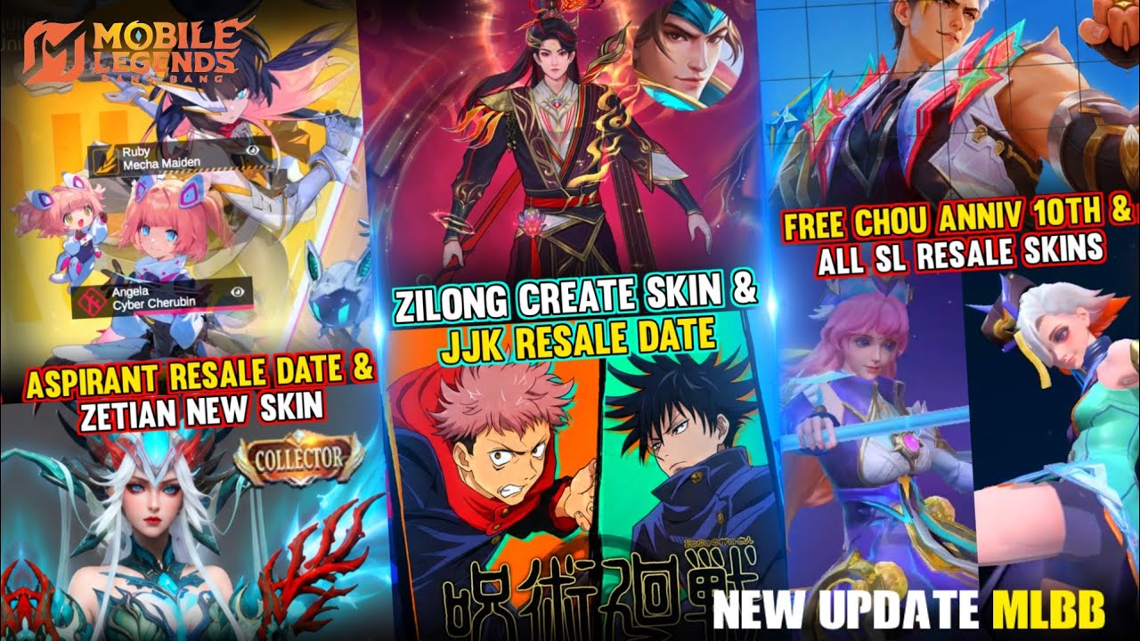 10 RESALE SL AUGUST, ZILONG CREATE SKIN, JJK & ASPIRANT RESALE DATE RELEASE, ZETIAN COLLECTOR SKIN background