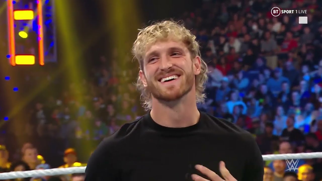 Logan Paul confronts Roman Reigns and The Bloodline! đ WWE SmackDown, October 7, 2022 background
