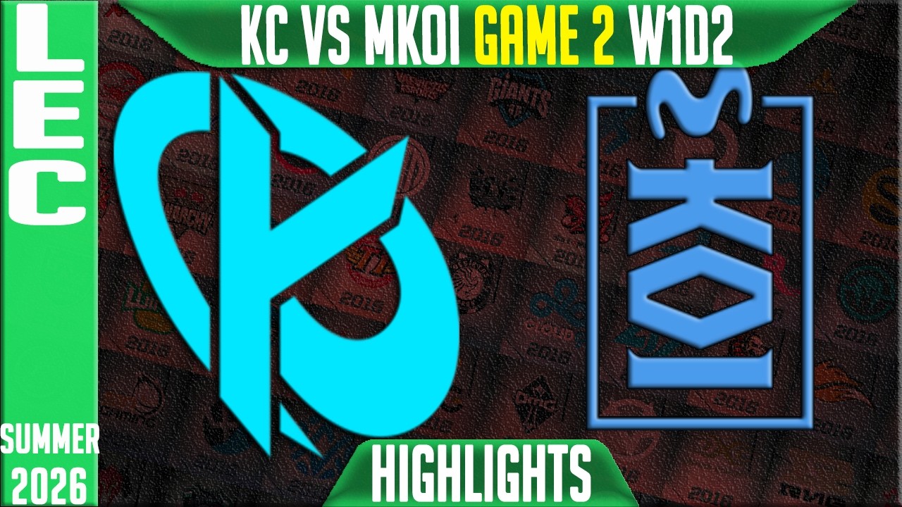 KC vs MKOI Highlights Game 2 | LEC Summer 2026 W1D2 | Karmine Corp vs Movistar KOI G2 background