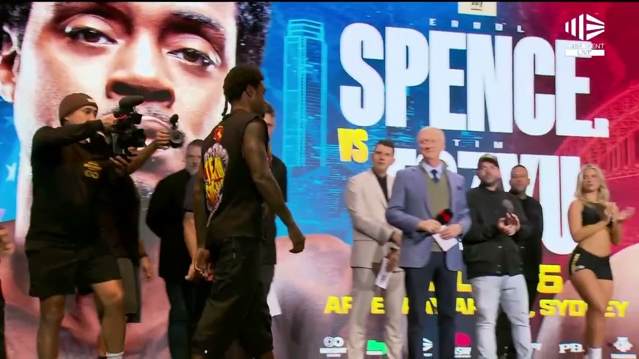 ERROL SPENCE JR. & TIM TSZYU OFFICIAL WEIGH-IN | SYDNEY, AUSTRALIA 🇺🇸🇦🇺 background