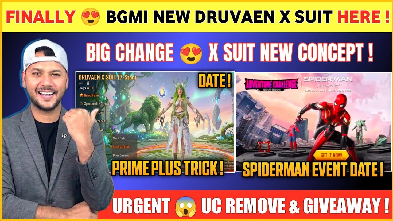 NEW CONCEPT 🔴 New X Suit Bgmi | Bgmi Spiderman Update | X Suit Prime Plus Trick | Bgmi New Update background