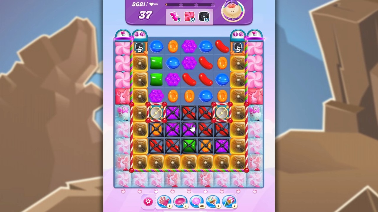Candy Crush Saga LEVEL 8681 NO BOOSTERS (new version)🐟☑️