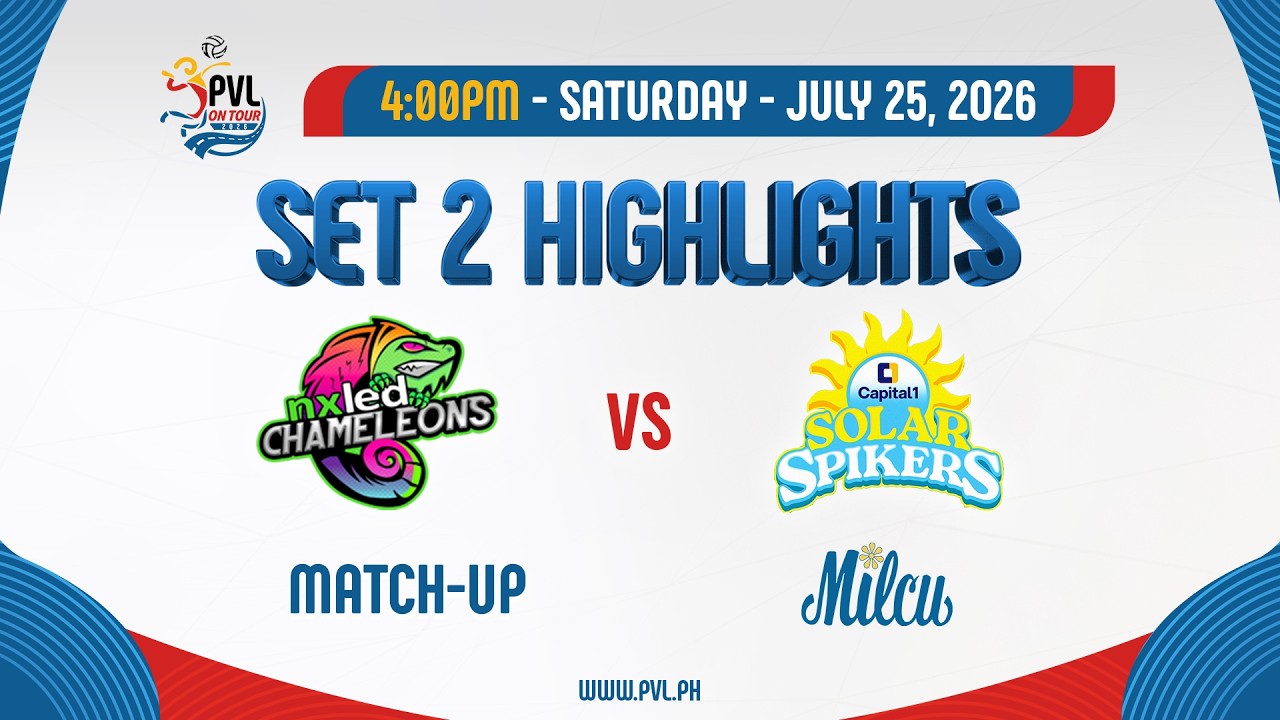 Nxled Chameleons vs. Capital1 Solar Spikers - 2nd Set Highlights background