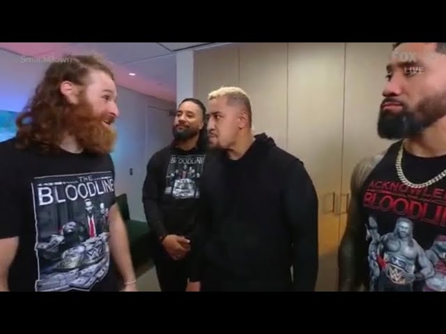 Solo Sikoa, Sami Zayn, and The Usos Backstage Segment | WWE Smackdown September 9, 2022 9/9/22 background