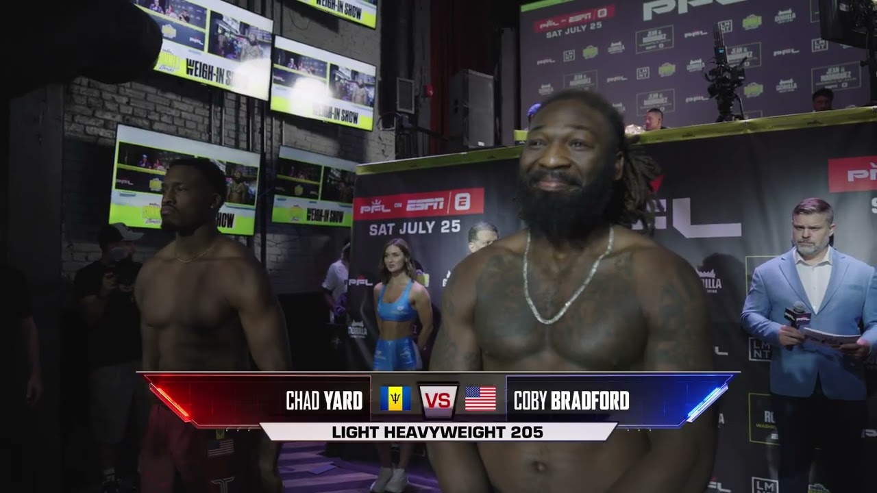 PFL DC: Thad Jean vs Ernesto Rodriguez | Ceremonial Weigh Ins background