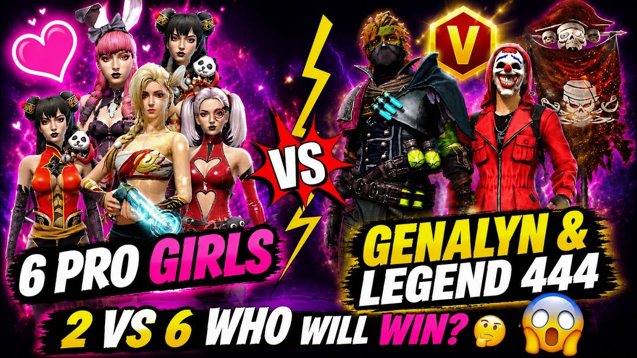 We Challenged 6 PRO GIRLS in a 2v6… 🤯 Free Fire