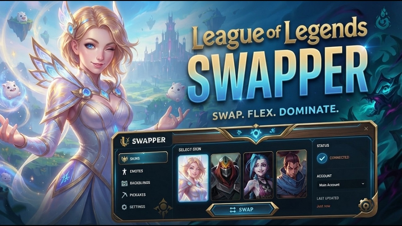 NEW LoL Skin Changer 2026 / R3nzSkin + All Unlocked + Auto Inject / Ultimate Tool PC background