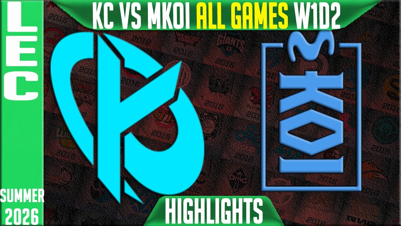 KC vs MKOI Highlights ALL GAMES | LEC Summer 2026 W1D2 | Karmine Corp vs Movistar KOI background