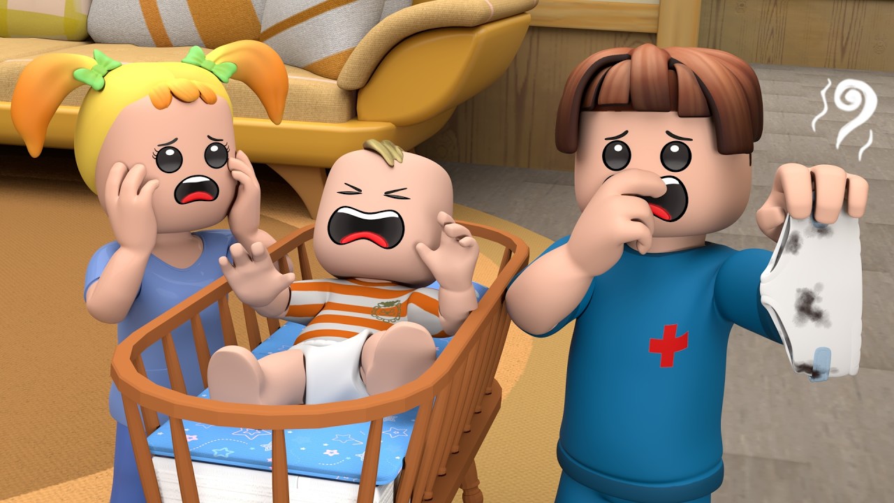ROBLOX Brookhaven 🏡RP: The Bacon Hair Takes Care of Baby | Roblox Edgar backdrop