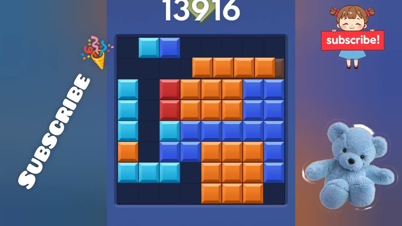 Block blast puzzle | 🧩😔 full gameplay 😲 | watch and enjoy #blockblast #game background