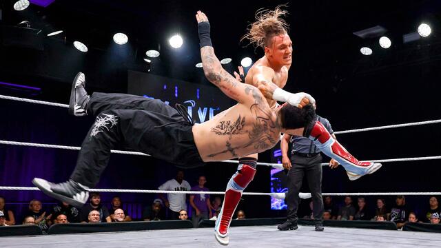 Cappuccino Jones & Marcus Mathers vs. Shido Ash & Viktor Zanov: Evolve highlights, July 22, 2026 backdrop
