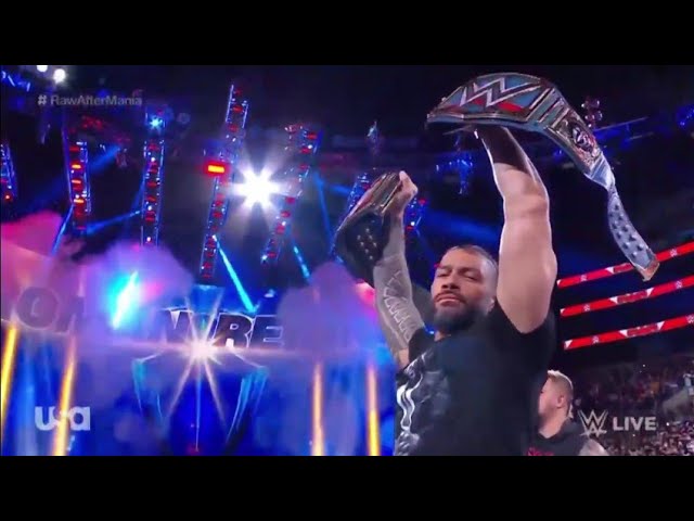Roman Reigns Entrance WWE Raw After WrestleMania 4/3/2023 backdrop